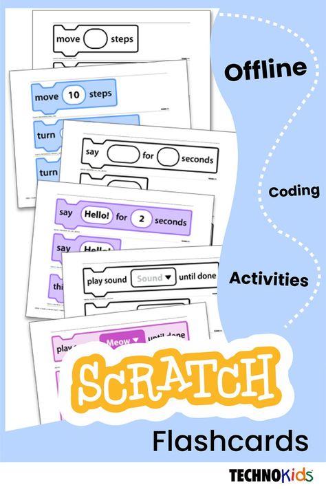 scratch flashcards classroom tips Unplugged Coding Activities, Computer Lab Classroom, Scratch Programming, Instructional Materials, Coding Camp, Coding Lessons, Computer Literacy, Computational Thinking, Learn Computer Coding