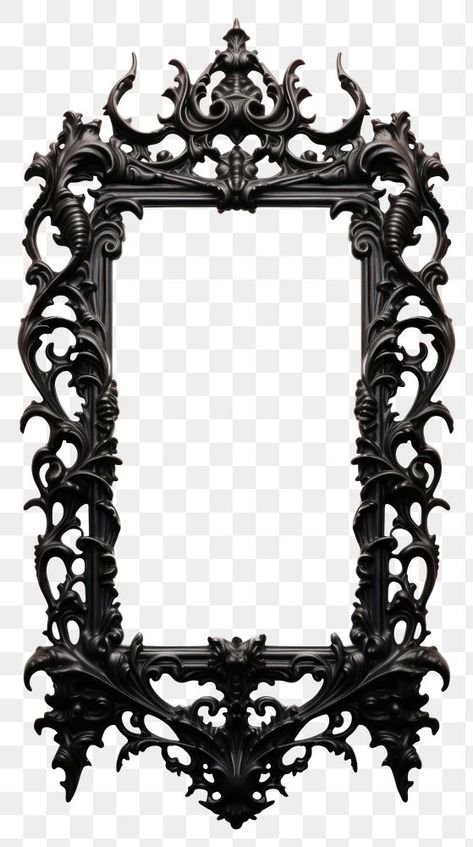 Gothic Frames And Borders, Corner Frame Design, Gothic Picture Frames Diy, Gothic Frame Design, Gothic Frame Png, Frame Png Templates, Gothic Border Design, Gothic Picture Frames, Gothic Mirror Frame