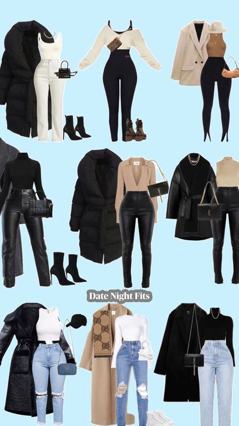 Types Of Clothes, Clothes And Shoes, A Collage, Date Night, Outfit Ideas, Collage, Blue, Clothes