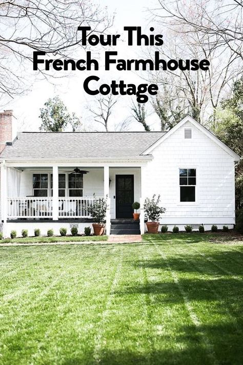 French Farmhouse Cottage Farmhouse Vs Cottage, Old Cottage Farmhouse, Small Cottage House Plans 800 Sq Ft, English Cottage Farmhouse Exterior, French Cottage Style Homes, Modern Cottage Interior Design Ideas, Modern Farmhouse Tour, Farmhouse Interior Aesthetic, Cottage Home Tours