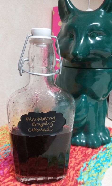 Herbal Cordial Recipes, Blackberry Cordial Recipe, Blackberry Brandy, Infused Alcohol, Cordial Recipe, Beverage Bar, Herbal Recipes, The Hardest Part, Spice Recipes