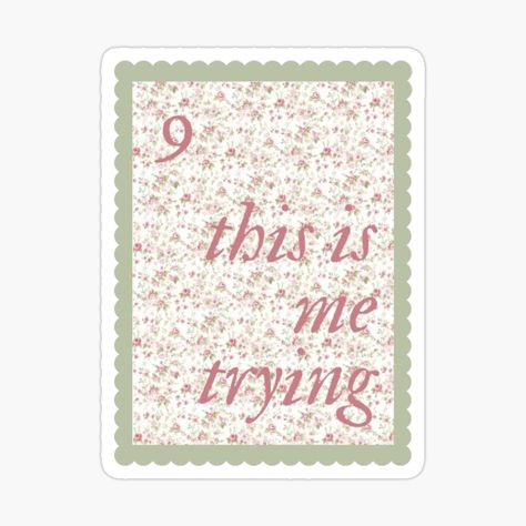 Get my art printed on awesome products. Support me at Redbubble #RBandME: https://www.redbubble.com/i/sticker/this-is-me-trying-taylor-swift-folklore-stamp-by-antooarmijo/157945027.EJUG5?asc=u Folklore Stickers Taylor Swift, Stickers Aesthetic Taylor Swift, Taylor Swift Stickers Printable, Folklore Stickers, Aesthetic Taylor Swift, Taylor Swift Lyric Quotes, Kindle Stickers, Taylor Swift Folklore, Memory Journal