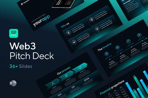 Web3 Pitch Deck - PowerPoint Template for Web 3.0 Startups: close funding, deals, partnerships and more | VIP.graphics Investor Deck, Pitch Deck Startups, Pitch Deck Presentation, Pitch Presentation, Pitch Deck Template, Marketing Proposal, Presentation Deck, Dream Deck, Powerpoint Presentation Design