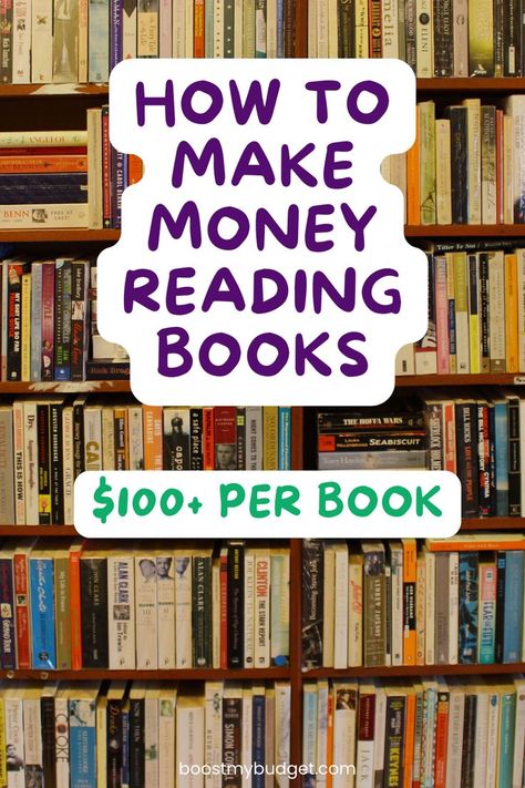 Calling all bookworms and introverts! Yes, you can make money reading books! Here are 11+ real ways to get paid to read books at home, including a big list of site that pay you to read and write book reviews. Perfect side hustle idea for introverts! You can do this job from home and it can pay $100+ per book. If you read a lot anyway, it's a great way to make money from your hobby! Paid To Review Books, Reading Jobs From Home, Sites That Pay You To Read, Apps That Pay You To Read Books, Websites That Pay You To Read, Make Money Reading Books, How To Get Free Books, Book Business Ideas, Book Keeping For Beginners