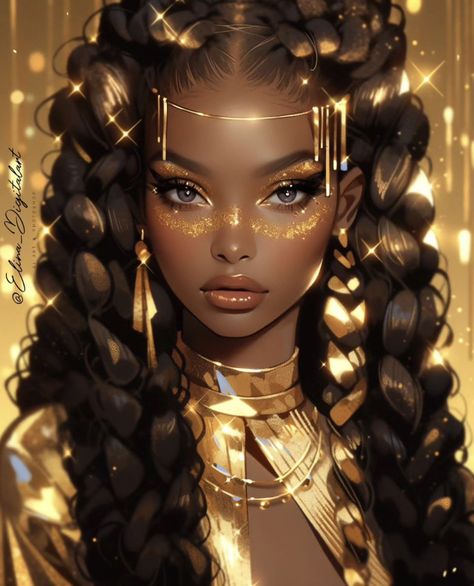 Black Woman Artwork, Black Comics, Black Goddess, Afrocentric Art, Black Anime Characters, Black Artwork, Beautiful Dark Art, Black Art Pictures, Black Love Art