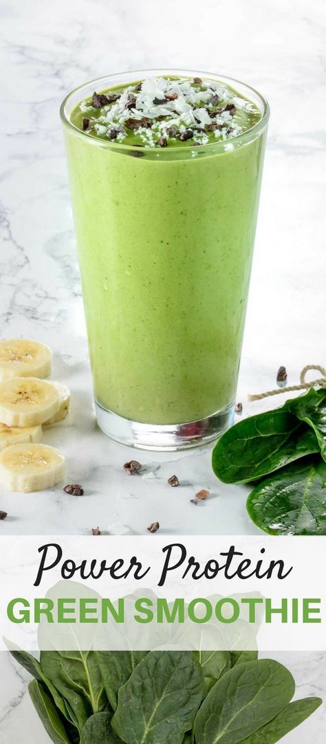 Smoothie Low Carb, Green Protein Smoothie, Smoothie Fruit, Perfect Healthy Breakfast, Power Smoothie, Protein Smoothie Recipes, Smoothie Detox, Post Workout Snacks, Protein Power