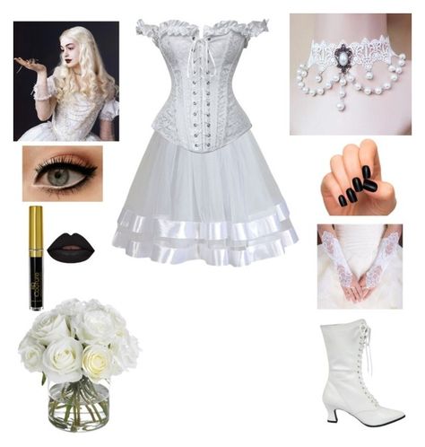 "The White Queen- Alice in Wonderland- Cosplay" by shadow-cheshire ❤ liked on Polyvore featuring Fit-to-Kill, Luxury Style, Diane James and Daisy Corsets White Halloween Costume Woman, Alice In Wonderland Themed Costumes, Alice In Wonderland Queen White, Alice In Wonderland Style Clothes, White Queen Inspired Outfit, Alice In Wonderland Costume White Queen, The White Queen Costumes, Alice Im Wonderland Costumes, The White Queen Alice In Wonderland