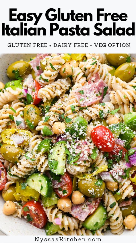 Gluten Free Antipasto Salad, Non Dairy Side Dishes For Bbq, Gluten Free Pesto Pasta Salad, Gluten Free Italian Pasta Salad, Aip Pasta Salad, Gluten And Dairy Free Pasta Salad, Gf Df Pasta Salad, Dairy Free Pasta Salad Recipes, Paleo Pasta Salad