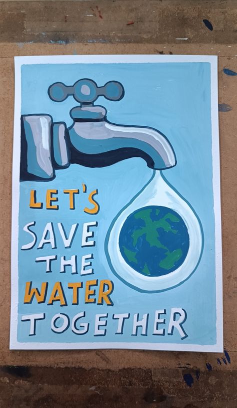 Water Conservation Poster Ideas For Competition, Poster On Save Water, Water Conservation Poster, Save Water Drawing, Save Earth Posters, Save Water Poster Drawing, Save Water Save Life, Save Water Poster, Make A Poster