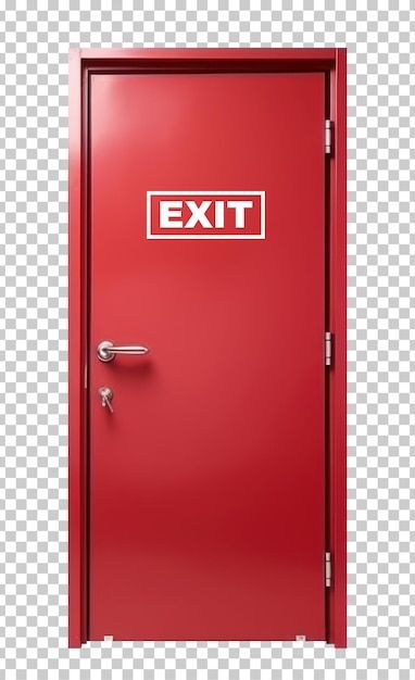 Red exit door isolated on transparent ba... | Premium Psd #Freepik #psd #exit-door #fire-escape #generative-ai #emergency-sign Fire Exit Door, Exit Door Aesthetic, Back Rooms Creepy, Emergency Exit Door, Door Texture, Fire Rated Doors, Fire Door, Exit Sign, Room Door Design