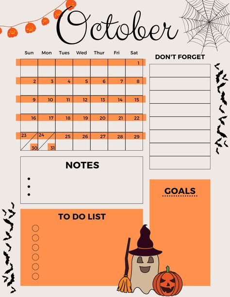 October Planner Layout, October Stickers Planner, October Weekly Planner, Digital Planning Ideas, October Dashboard, October Planner Ideas, October Aesthetic Calendar, Journaling October, Digital Journal Ideas