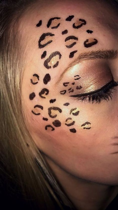 Halloween Animal Face Makeup, Leopard Makeup Halloween Kids, Diy Cheetah Makeup, Cheetah Cat Makeup, Kids Cheetah Makeup, Animal Print Halloween Makeup, Cheetah Face Paint Women, Leopard Face Makeup Halloween, Cheetah Print Halloween Makeup