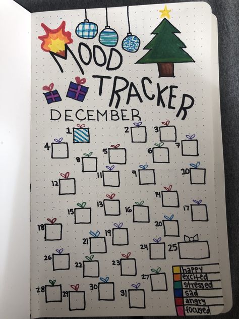 December Mood Tracker Bullet Journal, November Mood Tracker Bullet Journal, Winter Mood Tracker, Mood Tracker Ideas Easy, Christmas Mood Tracker, Halloween Mood Tracker, December Mood Tracker, November Mood Tracker, January Mood Tracker