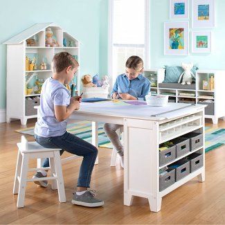 Kids Desk : Target Wooden Drawing, Kids Art Table, Painting Desk, Paint Cups, Kids Table Chair Set, Kids Play Table, Craft Supply Storage, Kids Activity Table, Kids' Desk