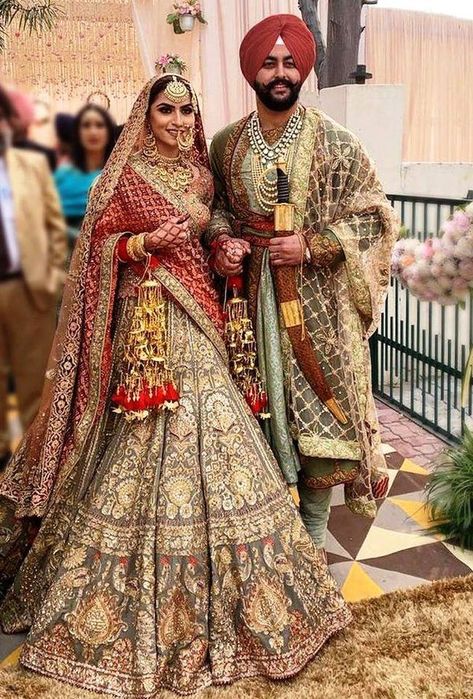 Indian Wedding Attire, Punjabi Wedding Couple, Lehenga Indian, Dogs Instagram, Sikh Bride, Instagram Username, Latest Bridal Lehenga, Bridal Dupatta, Username Ideas