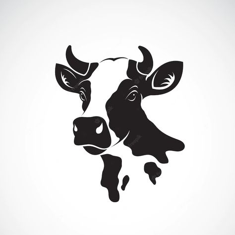 Premium Vector | Vector of cow head design on white background farm animal vector illustration White Background Template, Illustration Easy, Animal Vector Illustration, Cow Logo, Cow Tattoo, Cow Illustration, Cow Drawing, Animal Vector, Logo Animal