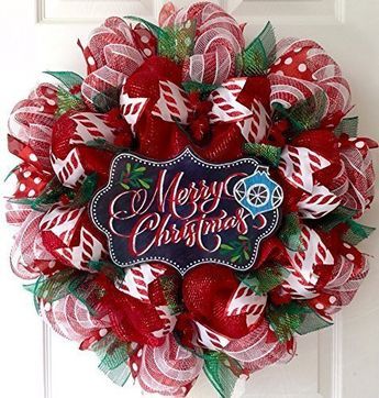 Wreaths Ribbon, Holiday Mesh Wreaths, Ribbon Streamers, Mesh Ribbon Wreaths, Deco Mesh Wreaths Tutorials, Christmas Mesh Wreath, Deco Mesh Wreaths Diy, Mesh Wreath Tutorial, Have A Happy Holiday