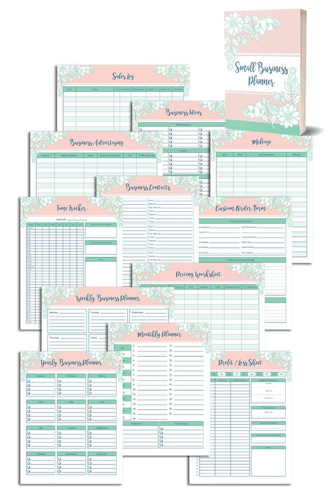 Small Business Spreadsheet, Business Planner Printables, Business Spreadsheet, Business Planners, Affinity Publisher, Daily Planner Printables Free, Business Printables, Mouse Crafts, Small Business Planner