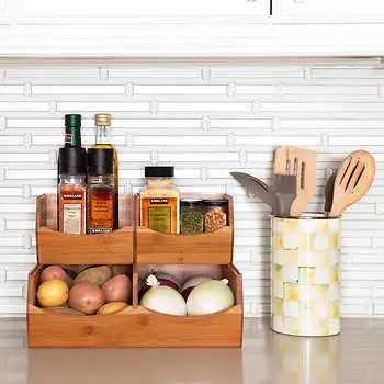 Organize Your Pantry, Kitchen Counter Organization, Counter Organization, Food Pantry Organizing, Pantry Remodel, Stackable Bins, Pantry Cabinets, Pantry Organizers, The Home Edit