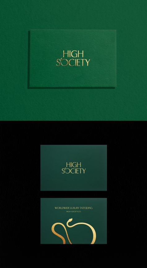 Emerald Green Graphic Design, Luxe Branding Design, Luxury Graphic Design Branding, Emerald Green Branding, Green Gold Branding, Luxury Label Design, Real Estate Branding Ideas, Luxurious Business Cards, Lux Branding