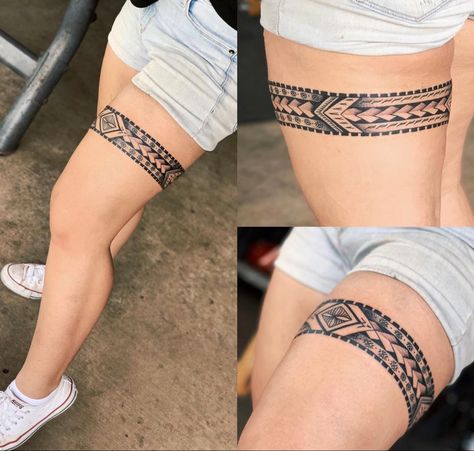 Polynesian Patterns Tattoo, Samoan Tattoo Thigh, Samoan Tattoos For Women, Samoan Arm Band Tattoo, Polynesian Leg Band Tattoo, Hawian Style Tattoos, Native American Band Tattoo, Leg Band Tattoos For Men, Leg Band Tattoo Women