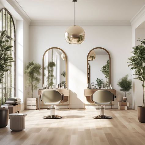 Hair Salon Esthetics, Hair Salon Inspiration, Haircuts On Short Hair, Small Salon Suite Ideas Interior Design, Small Hair Salon Ideas, Hair Salon Aesthetic, Small Salon Suite Ideas, Minimalist Salon, Hair Spa Salon