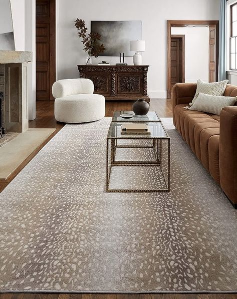 Animal Print Living Room, Antelope Print, Antelope Rug, Leopard Print Rug, Farmhouse Rug, Charcoal Rug, Printed Carpet, Bedroom Area Rug, Farmhouse Rugs