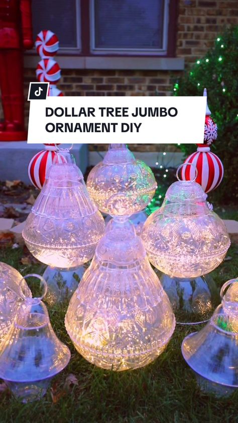 (2)Jumbo Ornaments using @Dollar Tree Punch Bowls! #dollartree #dollartre... | dollar tree christmas diy | TikTok Dollar Tree Bowls, Christmas Centrepiece, Idea Craft, Hairstylist Apron, Christmas Crafts Diy Projects, Christmas Turkey, Dollar Tree Christmas, Outdoor Diy Projects, Punch Bowls