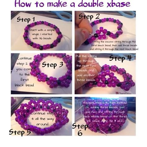 How to make a double xbase cuff How To Make Kandi Bracelets Cuffs, Kandi Bracelets Tutorial Cuff, How To Make Kandi Bracelets Tutorials, How To Make A Cuff Bracelet Kandi, Diy Kandi Cuff, Double Kandi Bracelet, Kandi Cuff Patterns Tutorials, Kandi Cuff Ideas Easy, How To Make A Kandi Cuff