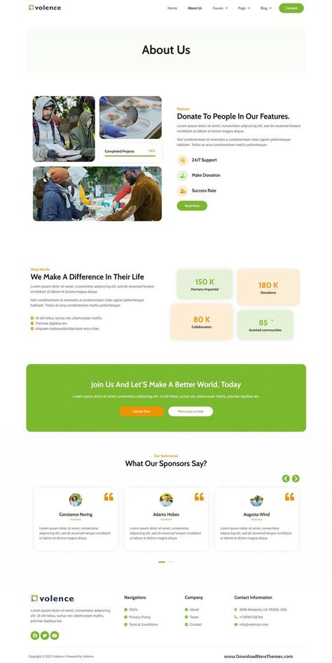 Volence - Fundraising Charity Elementor Template Kit is a Fundraising Charity Elementor Template Kit designed for use with the Elementor page builder plugin for WordPress. It is a pre-designed set of templates and layouts that can be used to create a website for a Charity, NGO, Foundation, Campaign & Event Donation, Religion, Non-Profit organization and fundraising charity organization to download now & live preview click on image 👆 About Us Page Design, About Us Page, Create A Website, Charity Organizations, Charity Fundraising, Website Layout, Website Inspiration, Website Design Inspiration, Nonprofit Organization
