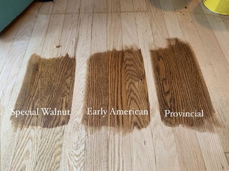 Medium Floor Stain, Provincial And Weathered Oak Stain, Wood Stain Trends 2023, Provential Stain Color, English Chestnut Stain On Oak, Early American Floor Stain, Special Walnut Vs Provincial Stain, Early American Stain Kitchen Cabinets, Early American Stain On Knotty Alder