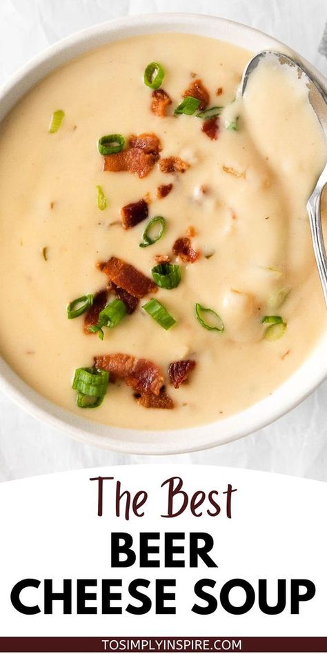 Easy Beer Cheese Soup, Easy Beer Cheese, Beer Cheese Soup Recipes, Chicken Riggies, Beer Soup, Beer Cheese Soup, Cheese Soup Recipe, Hearty Soup Recipes, Beer Cheese Soups