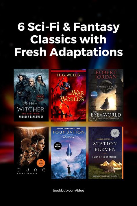 These science fiction and fantasy classics are soon to be adapted to the screen — read them first! #books #adaptations #classics Station Eleven, Dune Frank Herbert, Reading List Challenge, List Challenges, The Last Wish, Fallen Book, Science Fiction Novels, Science Fiction Books, Adventure Story