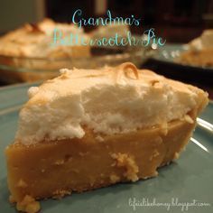 Butterscotch Pie Recipe, Butterscotch Pie, Celebration Dinner, Slice Of Pie, Nice Dinner, Perfect Pies, Sweet Pie, Delicious Pies, Pie Cake