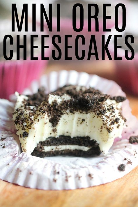 Smore Cheesecake No Bake, Oreo Cheesecake Cups, Oreo Cheesecake Cupcakes, Mini No Bake Cheesecake, Wine Walk, Oreo Cheesecake Bites, Mini Oreo Cheesecake, Oreo Cheesecake Recipes, No Bake Oreo Cheesecake