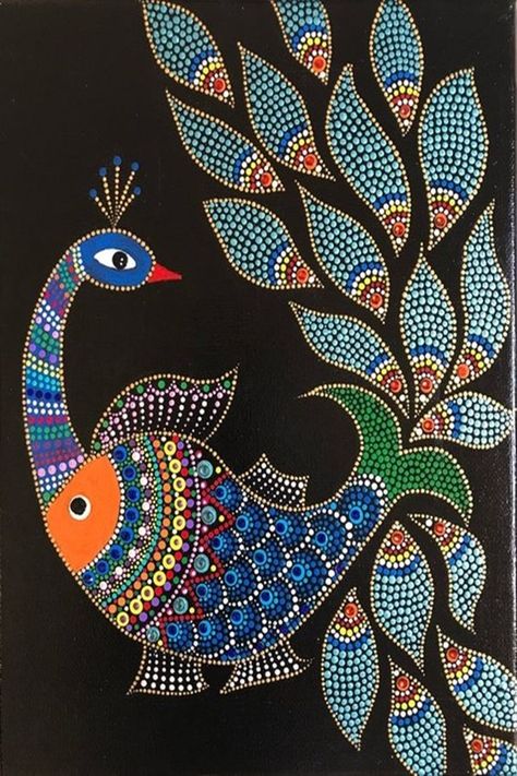 40 Brilliant Traditional Indian Art Paintings Fabric Canvas Art, Gond Art, Gond Painting, Frida Art, Kalamkari Painting, Mandala Art Lesson, Madhubani Art, Madhubani Painting, Indian Folk Art