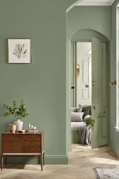 1. Interior Design
2. Home Decor
3. Paint Trends
4. Color Palette Gallery Green Behr Paint, Save Green Paint Colors, Sage Walls And Ceiling, Saybrook Sage Benjamin Moore Living Room, Hallway Sage Green, Matcha Green Paint, Best Paint Colors 2024 Bedroom, Colored Walls Ideas, Valspar Sage Green Paint Colors