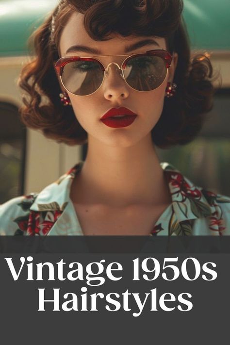 Step back in time with these classic 1950s hairstyles that will bring a touch of retro glamour to your look. From victory rolls to pompadours, these vintage hairdos are perfect for any special occasion or just adding a bit of old-school charm to your everyday style. Discover the elegance and sophistication of 1950s hair trends and unleash your inner vintage vixen with these timeless retro hairstyles that never go out of fashion. Short Hair Rockabilly Style, Short Hair 1950s Style, Hair Styles From The 50's Retro, Pinup Hair And Makeup, Retro Pinup Hair, Classic 1950's Fashion, Modern Vintage Hairstyles, Rockabilly Hairstyles For Short Hair, Vintage Short Hair Tutorial