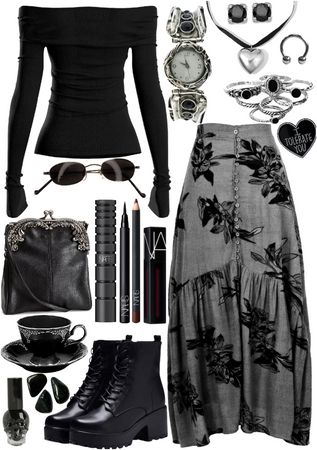 Soft Goth Outfits, Modern Witch Outfit, Witch Aesthetic Outfit, Witch's Familiar, Cottagecore Witch, Cottage Witch, Alt Outfits, Witchy Fashion, Witch Outfit