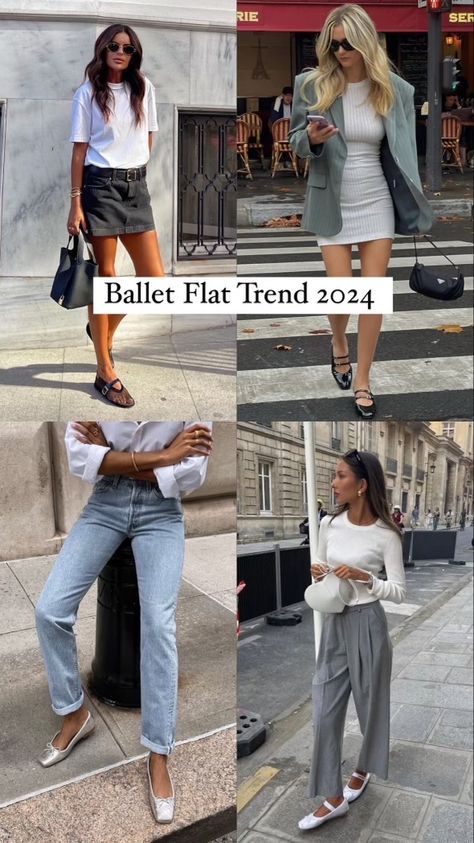 Ballet Flats Outfit 2024, Summer Ballet Flats Outfit, Ballet Flats 2024, Alaia Ballet Flats Outfit, Alaia Ballet Flats, Styling Ballet Flats, Shoes Summer 2024, How To Style Ballet Flats, Spring Shoes 2024