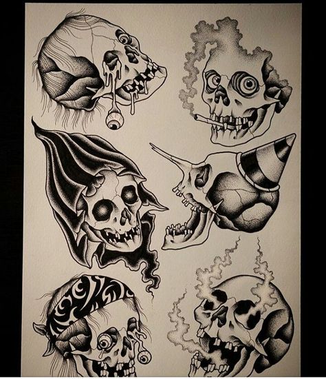 Scary Traditional Tattoo, Traditional Skull Tattoo Old School, Traditional Skull Tattoo Design, Skull Tattoo Outline, Line Art Skull, Traditional Skull Tattoo, Traditional Skull, Abstract Tattoo Ideas, Armband Tattoos