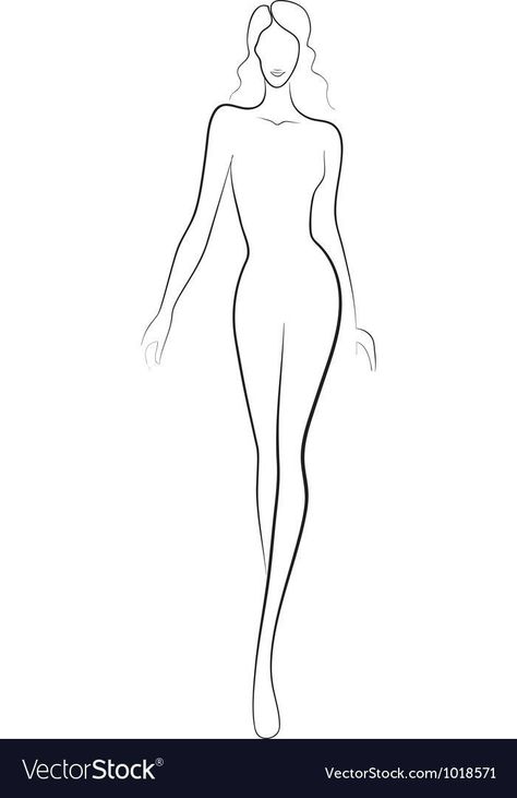 Body Silhouette Sketch, Silhouette For Fashion Design, Manican Art Drawing, Fashion Sketch Silhouette, Fashion Illustration Silhouette, Manniquine Body Drawing, Body Drawing Fashion Design, Manicans Drawing, Slim Body Drawing