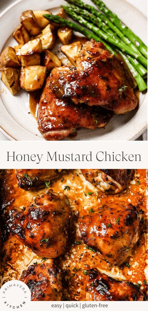 Baked Mustard Chicken Recipes, Honey Mustard Garlic Chicken, Chicken Thigh Honey Mustard, Chicken Thigh Recipes Honey Mustard, Crock Pot Honey Mustard Chicken, Honey Mustard Marinade Chicken, Honey Mustard Sauce For Chicken, Simple Chicken Thigh Recipes, Chicken Thighs Meal Prep