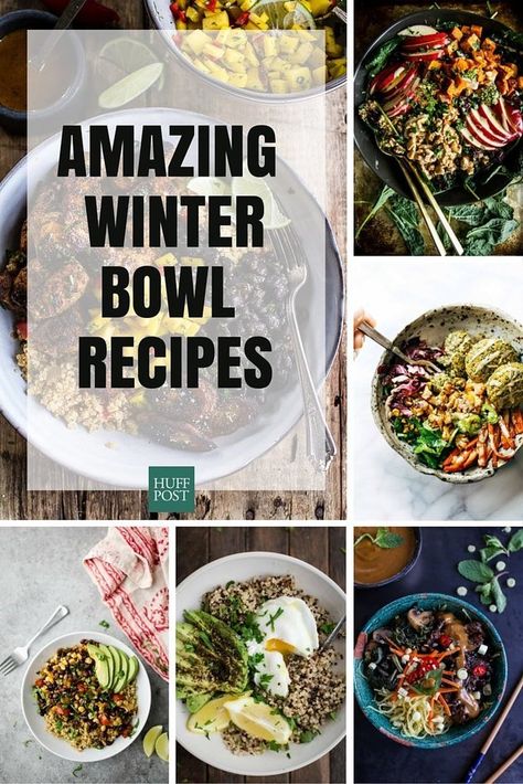 And they're healthy, too. Bowl Dinner Recipes, Healthy Winter Recipes Dinner, Winter Baking Recipes, Polenta Recipe, Vegetarian Bowls, Healthy Winter Meals, Winter Cooking, Winter Dinner Recipes, Bowl Recipes