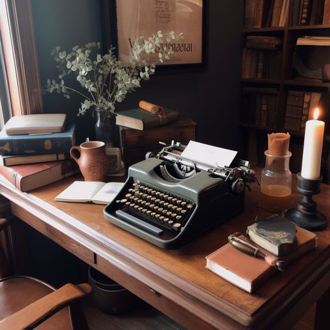 Commonplace Books: A Tool for Writers – Commonplace Corner Writing Space Inspiration, Writer Studio, Writers Office, Writing Methods, Writer's Office, Writers Desk, Writing Aesthetic, Writing Corner, Art Studio Room