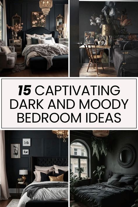 Embrace the allure of darkness with these 15 stunning dark and moody bedroom designs. From deep blues to rich blacks, discover how to create a cosy, intimate space that exudes sophistication and mystery. Perfect for sleep lovers and style enthusiasts alike. #DarkBedroom #MoodyInteriors Moody Blue Bedroom, Dark And Moody Bedroom, Moody Bedroom Ideas, Sleep Lover, Intimate Space, Cozy Fall Bedroom, Moody Bedroom, Moody Interiors, Dark Bedroom