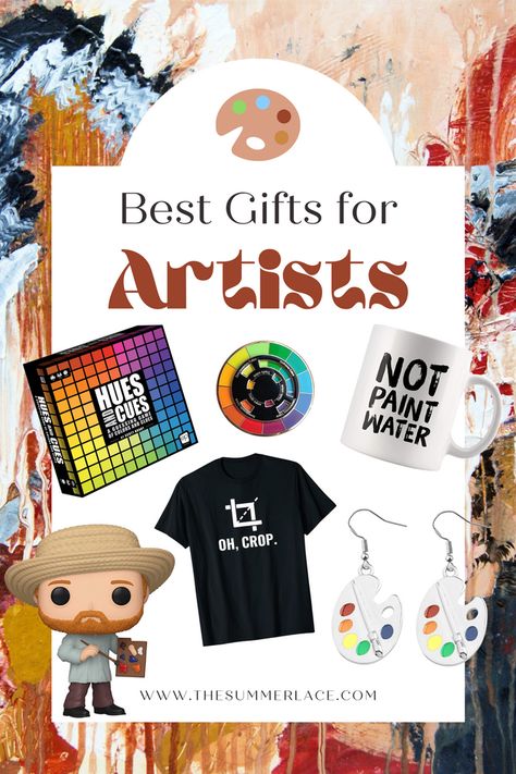 Gift For Artistic Girl, Cool Gifts For Artists, Gift Ideas For Artsy People, Gift For Artist Friend, Gift Ideas For Artistic Friends, Gifts For Artsy Friends, Artist Merchandise Ideas, Gifts For Artist, Gift Ideas For Artists