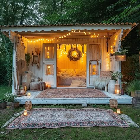 Tuscan Patio Ideas, Tuscan Patio, Diy Clouds, Shed Interior, Summer Hike, Garden Decor Diy, Backyard Sheds, Shed Ideas, Backyard Retreat