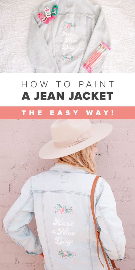 Decorating Jean Jackets, How To Paint Jean Jacket Diy, How To Paint A Jean Jacket, How To Paint On Denim Jacket, How To Paint Denim Jacket, Painted Jean Jacket Diy, Painting Jean Jacket, Painted Denim Jacket Ideas, Painting Denim