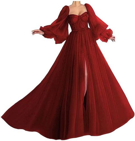 Puffy Sleeve Prom Dress, Sleeve Prom Dress, Princess Evening Dress, Evening Party Gowns, Tulle Ball Gown, Prom Outfits, Grad Dresses, Prom Dresses With Sleeves, Dresses 2024